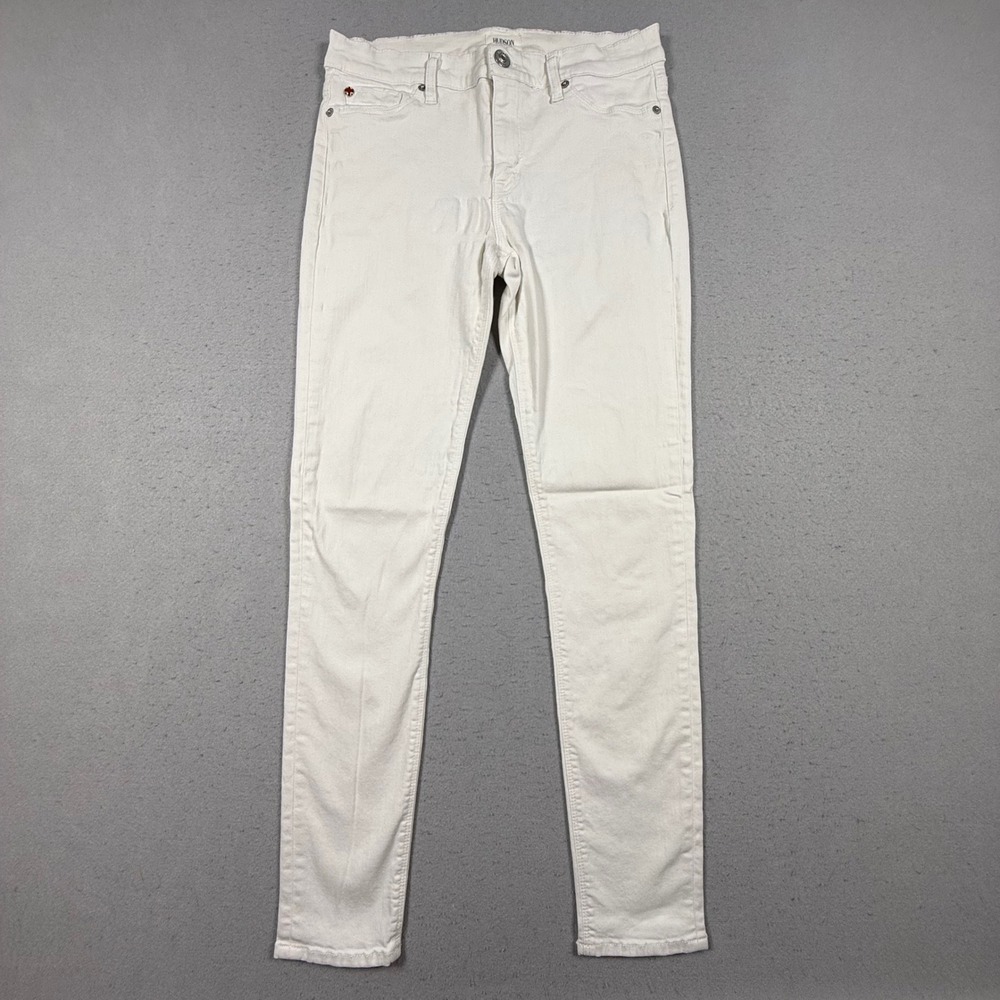 Hudson Skinny Jeans‎ Womens White Stretch Denim Made in USA Slim Fit Pants